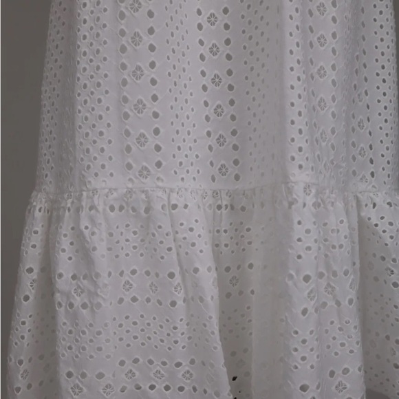 J Crew White Eyelet Dress Size 10 - Picture 2 of 4